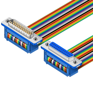 浮太db25排线DIDC并口25P公对公对母延长线com数据连接线DB25芯