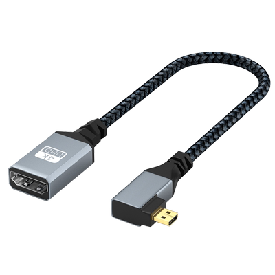 micro微型hdmi公转弯头连接电视