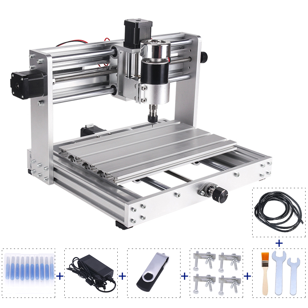 CNC3018max、3020max小型DIY桌面激光数控二合一木板亚克