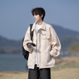 2026新款休闲外套茄克 日系潮男青年夹克相机外景 888 P78控118，男装夹克，电商A034
