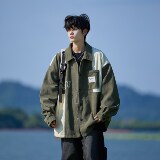 秋装青年大码灯芯绒夹克潮男休闲外套相机片外景6629P68控98，男装夹克，电商A034