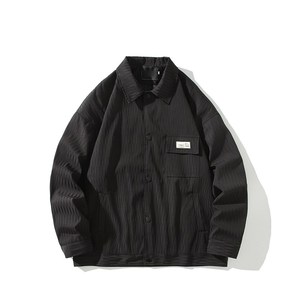 白底 港风纯色大码潮牌翻领夹克 日系棒球服外套男 2895 P65控98，男装夹克，电商A034