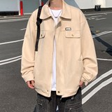 秋新款休闲外套茄克日系潮男纯色夹克港风外景888P78控118，男装夹克，电商A034