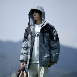 港风冬新款大码连帽棉衣潮男休闲加厚棉服潮牌外套6678 P118控168图片