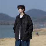 新款休闲外套茄克潮男大码宽松夹克相机港风外景888P78控118，男装夹克，电商A034