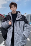 港风新款大码连帽棉衣潮男休闲加厚棉服潮牌外套6678P118控168，男装棉衣，电商A034