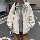 2025秋款宽松大码外套格子拼接青年男休闲夹克6650P88控128，男装夹克，电商A034