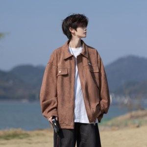 秋新款休闲外套茄克 日系潮男纯色夹克相机外景 888 P78控118图片