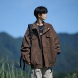 相机片外景日系秋款皮衣外套男纯色休闲帅气夹克 6651 P88控138,男装夹克,电商A034,电商基地 相机片外景日系秋款皮衣外套男纯色休闲帅气夹克 6651 P88控138,男装夹克,电商A034,电商基地