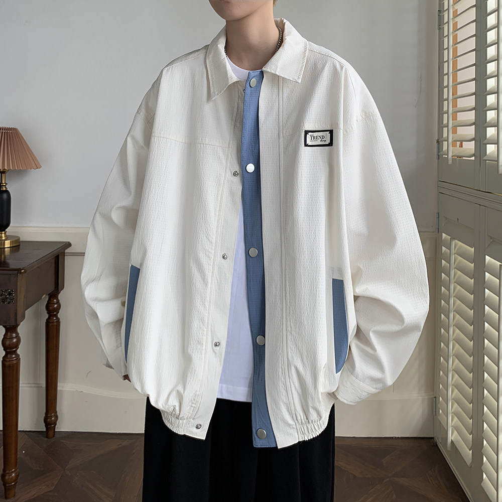 日系港风潮牌简约外套宽松大方秋装男款休闲夹克2880P75控98，男装夹克，电商A034