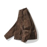 白底2026新款立领皮衣外套男个性休闲宽松夹克6651P88控138，男装夹克，电商A034