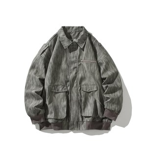 2025秋新款皮衣外套男潮牌翻领宽松机车服夹克 6655 P88控138图片