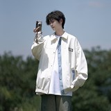 相机日系港风潮牌外套宽松大方少年感秋装男款夹克2880P75控98，男装夹克，电商A034