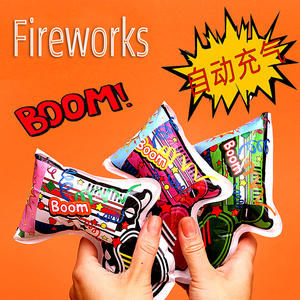 儿童节创意自动充气礼花枪生日气氛道具幼儿园礼炮结婚手持烟花枪