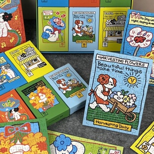 海鹦联名fafadog迷你拼图6*99片小尺寸成人新手入门玩具生日礼物