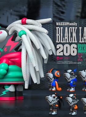 Lamtoys&WAZZUP变色龙第六代黑牌盲盒系列潮玩公仔手办汽车摆件