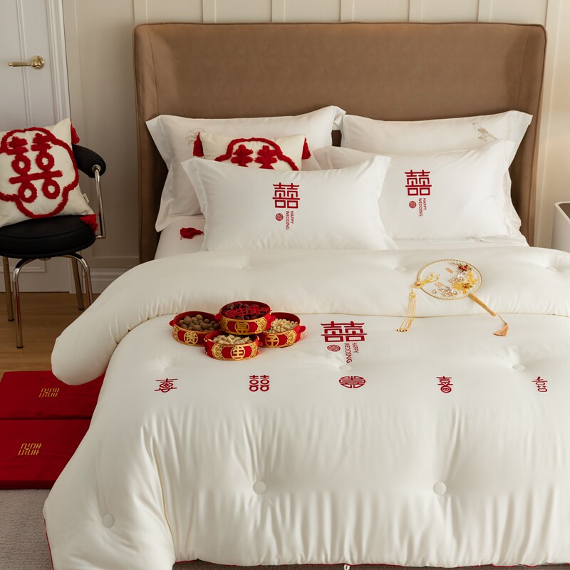 轻奢结婚庆陪嫁喜被芯春秋司机大豆蛋白被子柔软蓬松冬被婚嫁床品