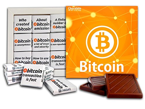 bitcoin chocolate gift set, 5x5in, 1 box (orange