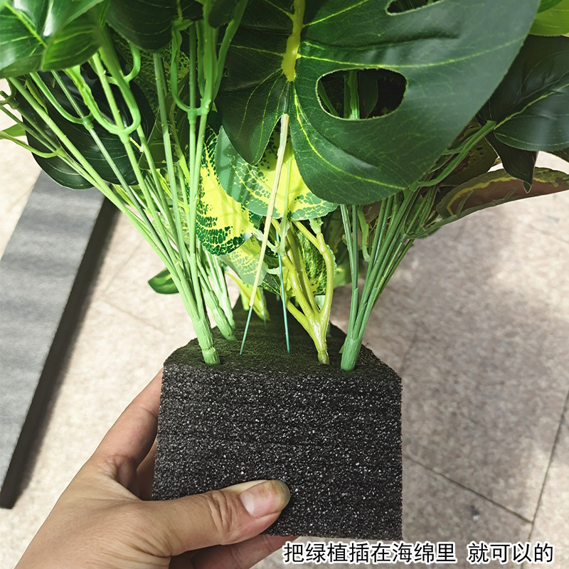 海绵干花泥高密度插花diy泡沫黑色材料永生花婚庆花店假花用长条