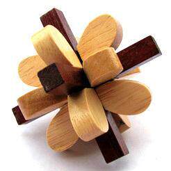 精品榉木丁香花 成人木制休闲益智玩具 古典玩具 孔明锁鲁班锁