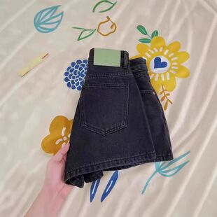 梨形身材高腰开叉牛仔短裤女2026夏季大码胖mm小个子显瘦a字热裤