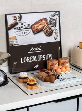 样板间厨房组合摆件仿真食物