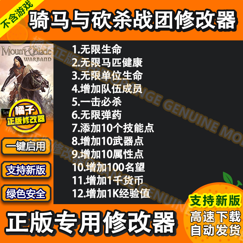 骑马与砍杀1战团修改器辅助Mount & Blade: Warband科技Steam单机
