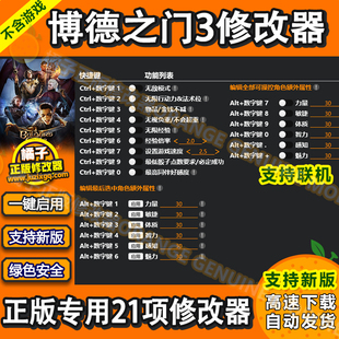 博德之门3 联机修改器 Steam平台电脑单机辅助/不含游戏