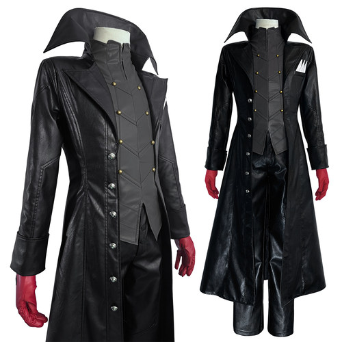 HOLOUNCOSER小欧家女神异闻P5雨宫莲Joker战斗服皮衣COS服