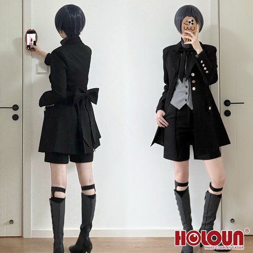 HOLOUNCOSER小欧家黑执事夏尔COS啵酱小恶魔常服面料C服