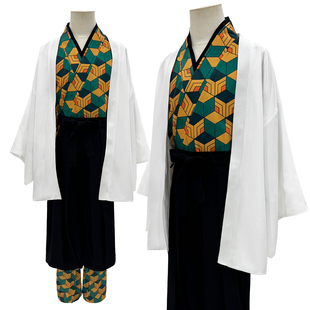 HOLOUNCOSER小欧家鬼灭水柱锖兔羽织鬼杀队制服刺绣C服