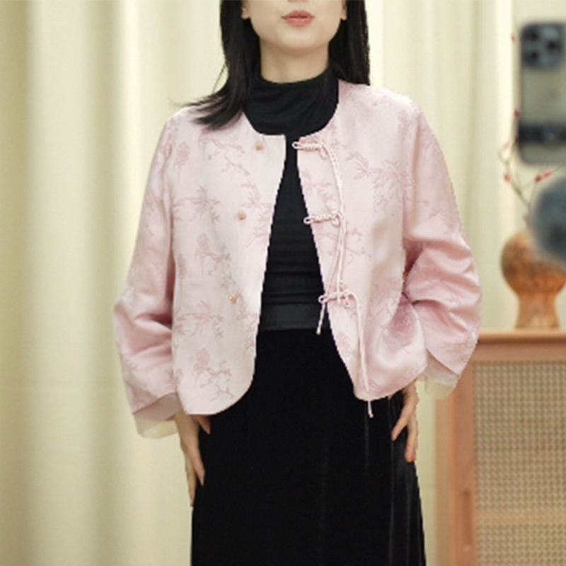 新中式国风复古提花外套女