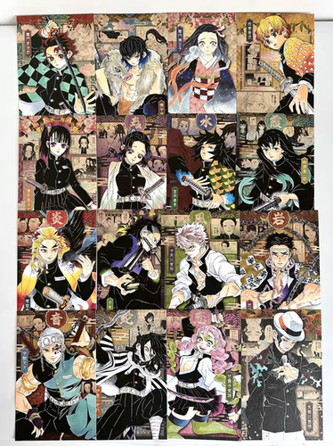 新款鬼灭之刃限定20卷特典单面原画明信片16张炭治郎无一郎伊之助