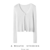 翩若惊鸿 外套 镂空外配披肩空调罩衫 羊绒防晒针织开衫 女夏薄短款