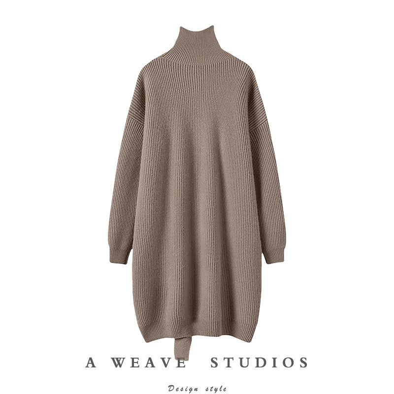 气质显衣品~下摆小设计高领羊绒衫女中长款100%羊绒毛衣连衣裙厚,女装/女士精品,羊绒衫,淘宝优惠券,粉丝福利购,淘宝优惠卷