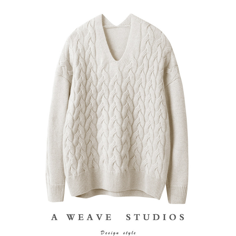 狂热级的爱！时髦妞入~小V领羊绒衫女重磅加厚绞花羊绒毛衣女,女装/女士精品,羊绒衫,淘宝优惠券,粉丝福利购,淘宝优惠卷