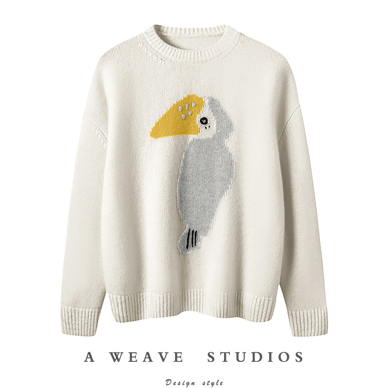 Best Friends巨嘴鸟羊绒针织衫100%纯山羊绒针织毛衣