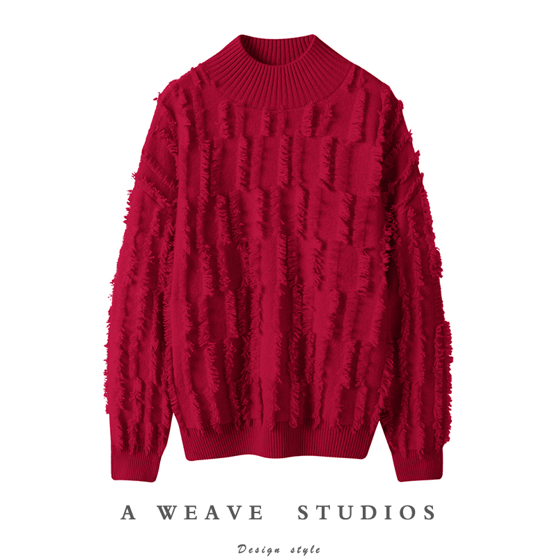 清雅如兰气质~毛须半高领羊绒衫女加厚纯羊绒毛衣针织宽松,女装/女士精品,羊绒衫,淘宝优惠券,粉丝福利购,淘宝优惠卷