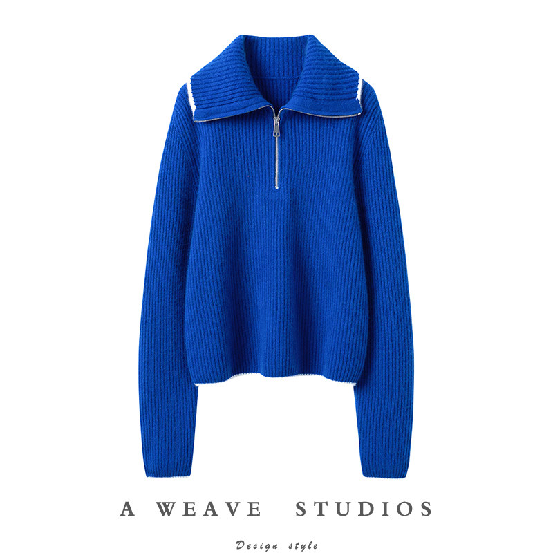 理想中的型！半拉链大翻领羊绒衫女加厚宽松针织羊绒毛衣,女装/女士精品,羊绒衫,淘宝优惠券,粉丝福利购,淘宝优惠卷