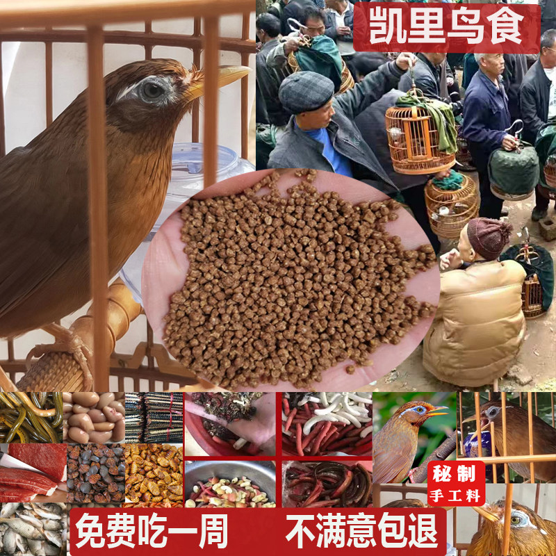 画眉专用饲料凯里鸟食斗鸟料提性壮膘营养料唱鸟料手工打口料包邮