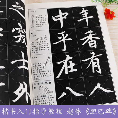 胆巴碑楷书字帖毛笔书法指导教程