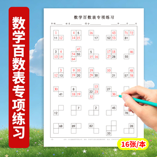 小学数学幼小衔接数学启蒙百数表专项练习100以内相邻数找规律比大小比多少练习个位数和十位数练习纸专项练