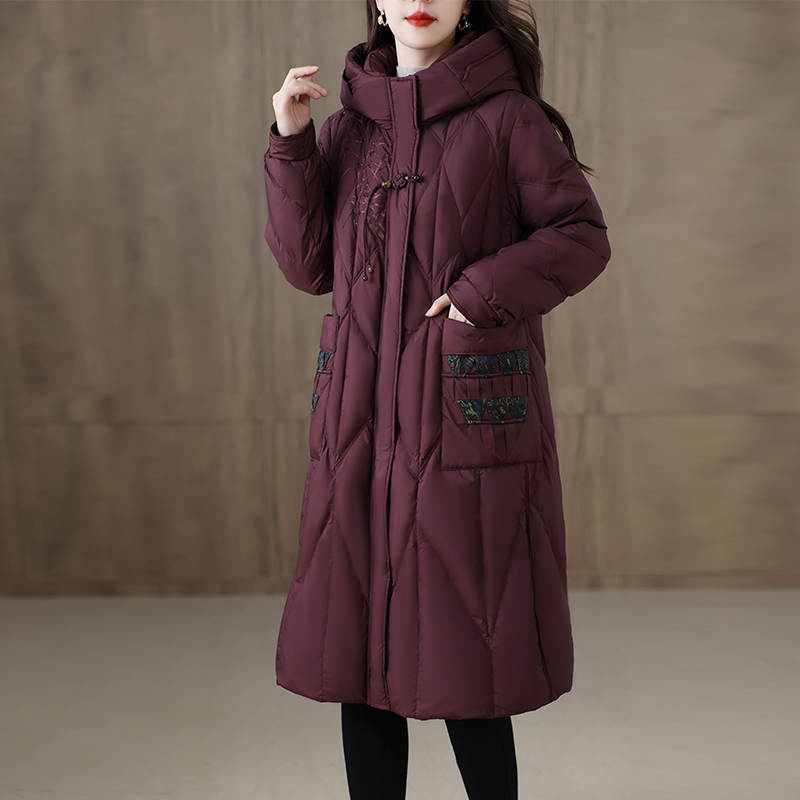 羽绒服鹅绒大码宽松妈妈装