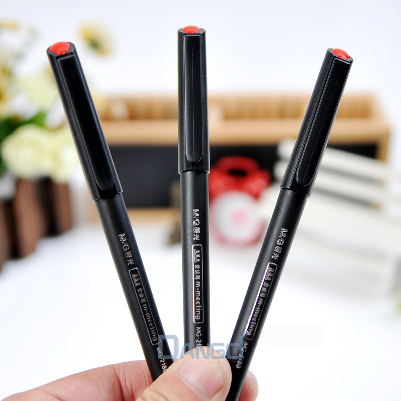 晨光 会议笔 水性中性笔签字笔 2180 纤维细线 笔 0.5mm 微孔笔