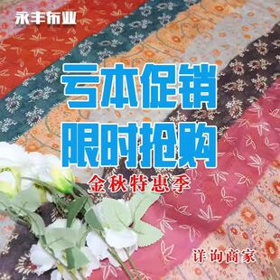 亏本零头布特惠苎麻印花布料面料女服装连衣裙长裙上衣