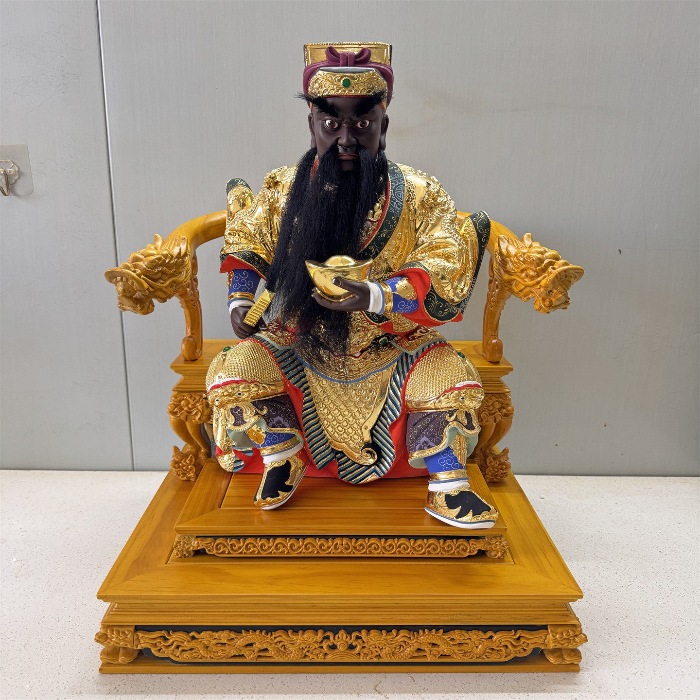 赵帅武财神脱身神像赵公明金龙如意正一龙虎玄坛真君赵元帅香樟木,家居饰品,木雕,淘宝优惠券,粉丝福利购,淘宝优惠卷