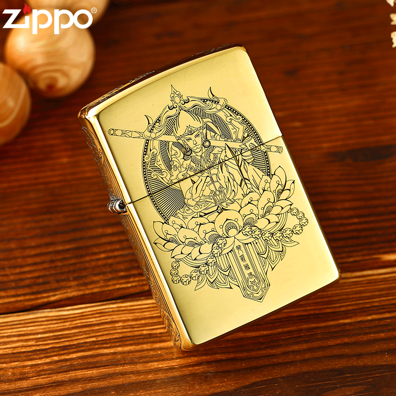 ZIPPO打火机黄铜雕刻魔猴