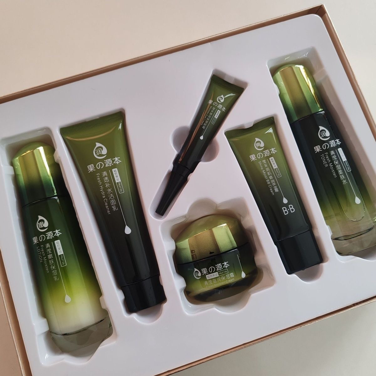 琪倩果之源本护肤套盒六件套补水保湿化妆品套装孕妇可用收缩毛孔