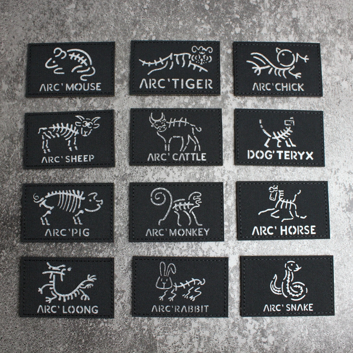 反光十二生肖魔术贴章