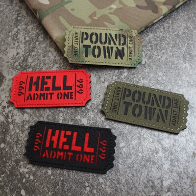 反光魔术贴章个性背包贴胸章